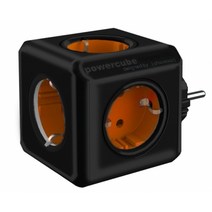 파워큐브 고용량 멀티탭 오리지널 컬러 블랙 4000W 5구 컬러5가지 휴대용 접지 콘센트 멀티콘센트 대용량 노출콘센트 멀티코드 교체 정리 에어컨 전자레인지 냉장고 전용, 1개, 7.5cm