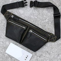 미콘 가죽 힙색 남녀 허리가방 크로스백 슬링백