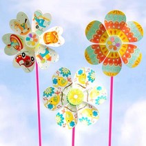 꽃 바람개비 만들기 활동 재료 단체미술 방과후수업 8종(택1), 하트과일