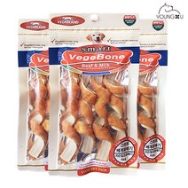 스마트 베게본 강아지껌 치킨밀크 꽈배기 - 12P 껌, 1팩