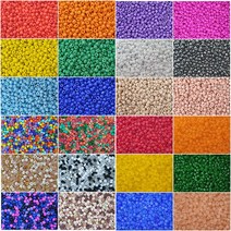 [파랑새97] 4mm 시드비즈 악세사리 만들기 팔찌 반지 비즈 마스크 스트랩 믹스 비즈, 11.베이직-화이트