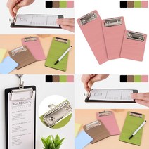 컬러 우드 클립보드 영수증꽂이 패드 클립보드메뉴판, 200/검정