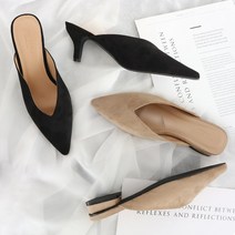 꿀신 v라인 스웨이드 뮬 블로퍼 2cm 7cm