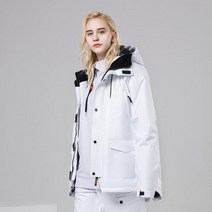 통기성 남성 여성 스키 재킷 스키 바지 겨울 따뜻한 방풍 방수 야외 스포츠 스노우모빌 스노우보드 스키 코트 바지, white jacket only+XXL