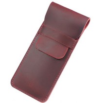 해외구매 만년필파우치 수제 정품 가죽 펜슬 백 소가죽 만년필 케이스 홀더 빈티지 레트로 스타일 액세서리 여행 Journa 정석, 11.red-L