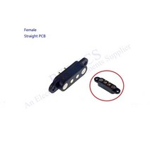 커넥터 어댑터 1개 마그네틱 포고 핀 2 극 수 암 2.8MM 피치 DC 전원 케이블 5.5x2.1 와이어 솔더 스프링, 03 Straight Female