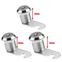 인테리어 목공 부자재 철물 부품 자재 볼트 경첩 16 20 25mm 서랍 잠금 장치 2 키 장치 가구 하드웨어 도어 캐비닛 사무실 책상 편지 상자 캠, [03] 25mm A