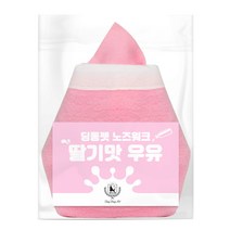 딩동펫 반려견 노즈워크 우유 장난감 높이 17cm x 가로 16cm, 딸기맛, 1개