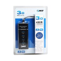 OMT 4포트 USB3.0 USB허브 5G 고속전송 OUH-HB30, 블랙