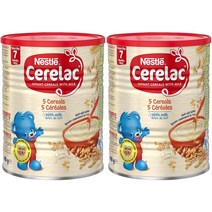 Cerelac 네슬레 세레락 5씨리얼 with 밀크 400g 2캔 - Cereals with Milk