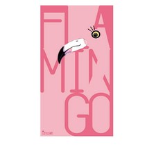 LoveOX 와이드 Big 초대형 극세사 비치타올 - 1개, 핑크 플라밍고
