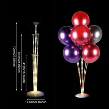 홈파티 파티장식 Balloon Column Stand Holder Round Baloon Arch Frame Ring 생일 풍선 식 웨딩 파티 크리스마스 베이비 샤워, 01 inch, 12 balloon stand 4