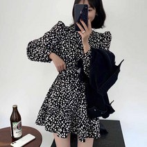 러블리 호피 레오파드 플레어 미니원피스 2col opco0809