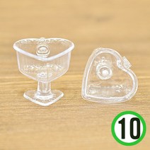 파스텔크래프트 MS-11*미니어처*파르페잔*하트모양*3.8x3.5cm(10개입)*자석별도 J-05-105