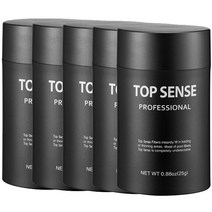 탑센스 흑채 25g 5병 독일산 비스코스 레이온 성분 / 두피저자극 / FITI 시험연구원 성분 인증 / 발암물질 미검출, 흑갈색, 1개