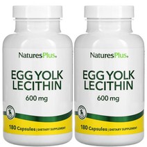 1+1 네이쳐스 플러스 난황 계란 노른자 레시틴 600mg 베지캡슐 180정 포스파티딜콜린 Egg Yolk Lecithin 포스파티딜에탄올아민, 1개, 기본