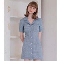 AVANDRESS 22SS Blue Marine Tweed mini Dress