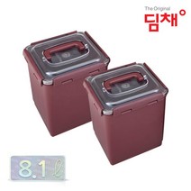 [딤채] 김치냉장고 전용 투명김치용기 WD005458 (8.1L x 2개) 전국무료빠른배송, 상세 설명 참조