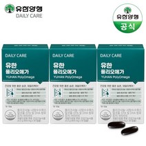 유한양행 폴리오메가 90캡슐(3개월분) 폴리코사놀/알티지오메가3, 단품, 단품
