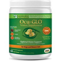미국 직구 OcuGLO 오큐글로 강아지 고양이 눈 영양 츄 60 Vision Supplement, 60츄