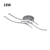 실내조명 12W 18W 24W LED 천장 조명 알루미늄 웨이브 모양 현대 램프 방 거실 장식 85-265V, 02 18W_01 White