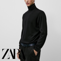 ZARA 셀리온 남성용 코튼 캐시미어 실크 터틀넥 니트