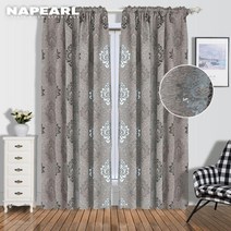 유럽풍 커튼 레트로 감성 고급 커튼 1 pc napearl 유럽 스타일 자카드 커튼 창