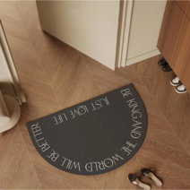 소프트 규조토 발매트 논슬립 욕실 화장실 빨아쓰는 규조토 발매트 물흡수, 차콜, 반웬형(50*80cm), 차콜