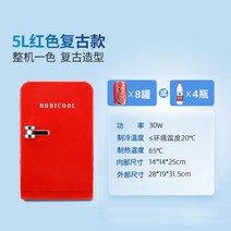 이동식 미니 냉온장고 차량용 냉장고 아이스박스 캠핑 차박 냉동고 가정용 소형 캐리어 쿨러, H.5L 레드