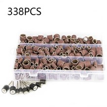 샌딩 드럼 세트 Dremel 로타리 도구용 맨드릴 밴드 연마 도구 드레멜 액세서리 338 개, [01] 338PCS