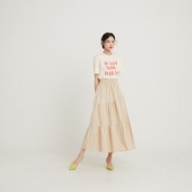 랩 레귤러핏 3중 영문 나염 티셔츠
