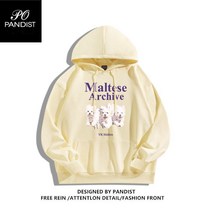 와이케이 말티즈 여자 맨투맨 후드티 추동 보온하다