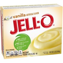 Jell O Pudding Mix 미국 젤로 바닐라 인스턴트 푸딩 믹스 파이필링 5.1oz(144g) 6팩