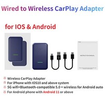 벤츠 카플레이 CarlinKit-4.0 애플 안드로이드 카플레이 무선 어댑터 미니 동글 벤츠 아우디 마즈다 기아 도요타 폭스바겐 자동차, 01 Black
