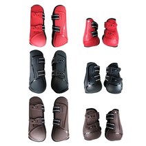 승마 부츠 통굽 승마용품 롱부츠 1 힘줄 fetlock 점프 충격 흡수 조마 경쟁 다리 장비, 블랙 뒷다리 xl