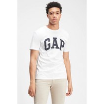 갭 GAP Adults 남성 숏 슬리브 로고 티셔츠_화이트 5113126001 870962