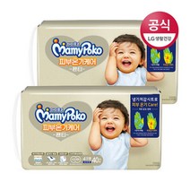 마미포코기저귀 피부온기케어 대40P(남)x2팩, 단품