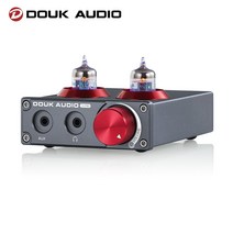 진공관 앰프 키트 블루투스앰프모듈 douk audio hifi jan5654 프리앰프 포노 스테이지 프리 앰프 턴테이블 헤드폰 앰프 데스크탑 스테레오 오디오 앰프, 씨엔