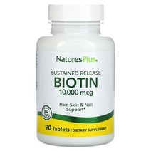 Natures Plus 비오틴 서방형 10 000mcg 90정
