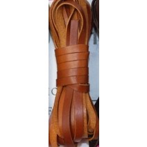 가죽공예포니 가죽 공예 키트 빈티지 100 정품 소 가죽 가죽 코드 스트립 플랫 로프 문자열 diy 꼰 공예 보석 가방 5 미터 가죽 공예, 갈색, 10mm