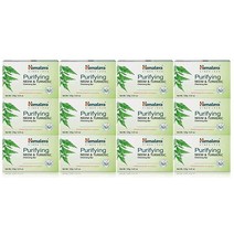 [정품] Himalaya 퓨리파잉 님&강황 클렌징 바 부드럽고 투명하고 여드름 없는 피부, Turmeric, 4.41 Ounce (Pack of 12)