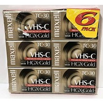 maxell vhs-c 캠코더 hgx-gold tc-30 6팩