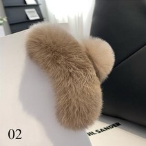 밍크 집게핀 헤어 대형 털 패션 진짜 렉스 토끼 머리 여성용 큰 머리핀 기질 클립