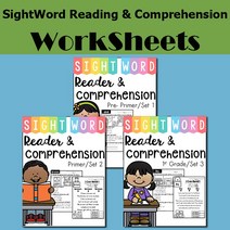 Sight Word Comprehension 유아 홈스쿨 워크북 어린이 학습 영어 워크북 문제집, All (272Pages)
