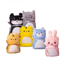 인형담요 무릎담요 학생담요 판촉물 대량구매 수능생담요 유아담요 큐티 애니멀 털담요, 옐로우호랑이, 옐로우호랑이