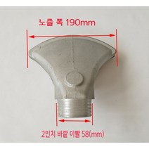 살수차 스프링클러 1.5인치 2인치 도로 청소차 헤드 노즐 팬 물 분사, D섹션-2인치바깥쪽치아두꺼워짐노즐너비19cm