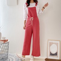 티탁 여성 빅사이즈 바지 루즈핏 팬츠 주디 멜빵바지