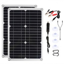 태양광 패널 태양 전지 컨트롤러 휴대폰 자동차 패드 충전기 야외 배터리 공급, 400W-2개 42x28cm