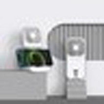 Kcwen 핸드 미니 선풍기 저소음 탁상용 목걸이 선풍기, 화이트