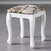 4203 SL겔러리 스툴 보조의자 화장대의자 간이의자 인테리어의자 원목의자 엔틱 빈티지 디자인 신라목재 다양한색상 아이보리 초코 브라운 블랙 화이트, 45]클래식-화이트, 1개